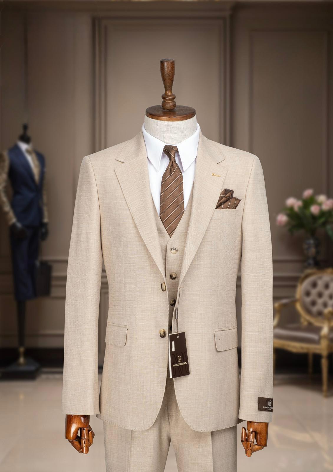 Men’s Suit 3PC Champagne
