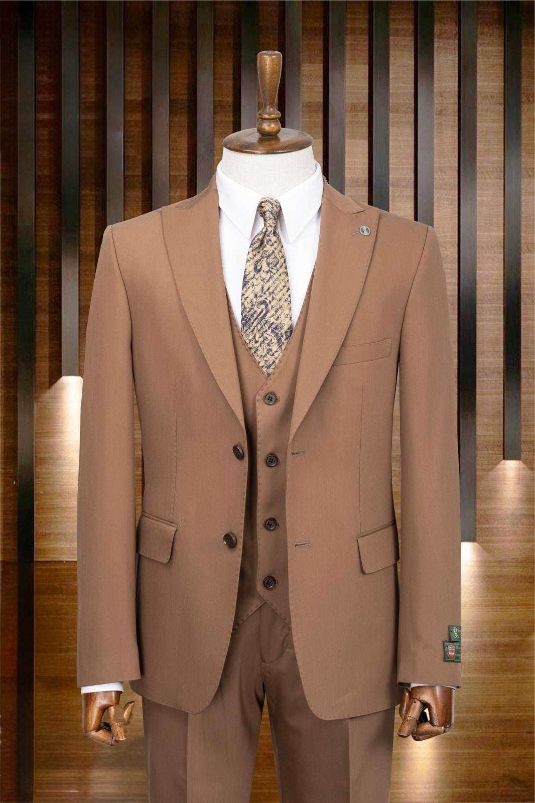 Men’s Suit 3PC Carmel